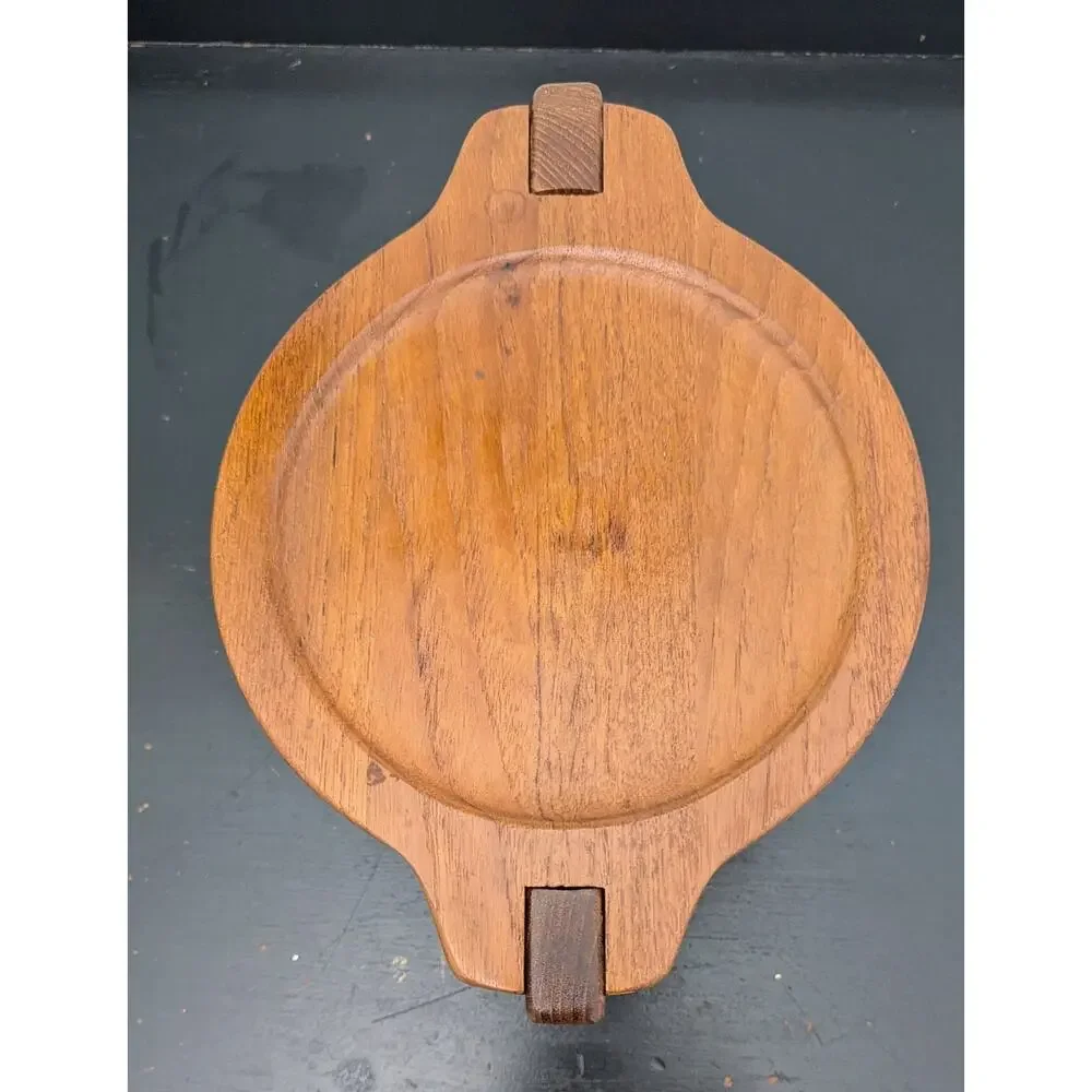 Birgit Krogh Staved Danish Teak Ice Bucket by Woodline w Insert 1970's Scandi